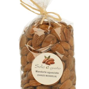 Mandorle sgusciate – ganze Mandeln – roh mit Haut – 250g