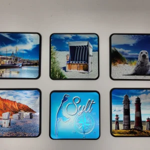 Untersetzer 6er-Set mit verschiedenen SYLT-Motiven