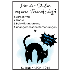 KLEINE NASCHI TÜTE LAKRITZ  DIE VIER SÄULEN DER FREUNDSCHAFT