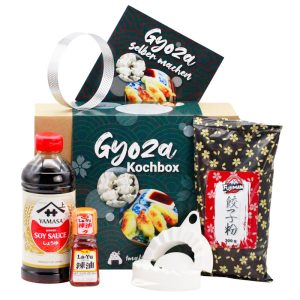 Gyoza Kochbox – 6-tlg. DIY Gyoza Set, inkl. Anleitung & Equipment für japanische Teigtaschen | mit Box