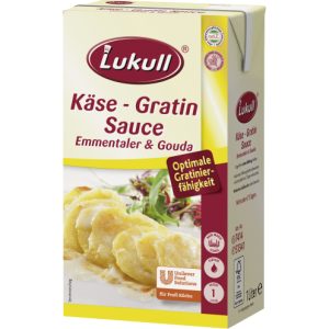 Lukull Käse-Gratin Sauce Emmentaler & Gouda 1 Ltr. Flasche