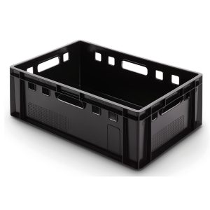 Euro-Fleischkasten E 2 schwarz 60x40x20 cm