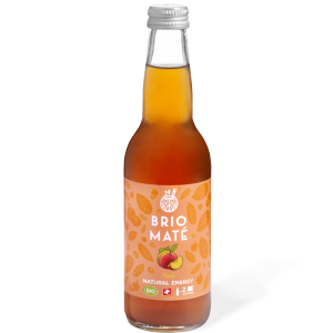 Brio Mate Peach Morning Blend bio 33cl – in Glaschflasche Kiste 12x33cl