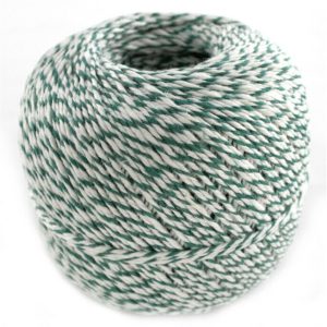 Wurstgarn grün/weiß 200g Rolle