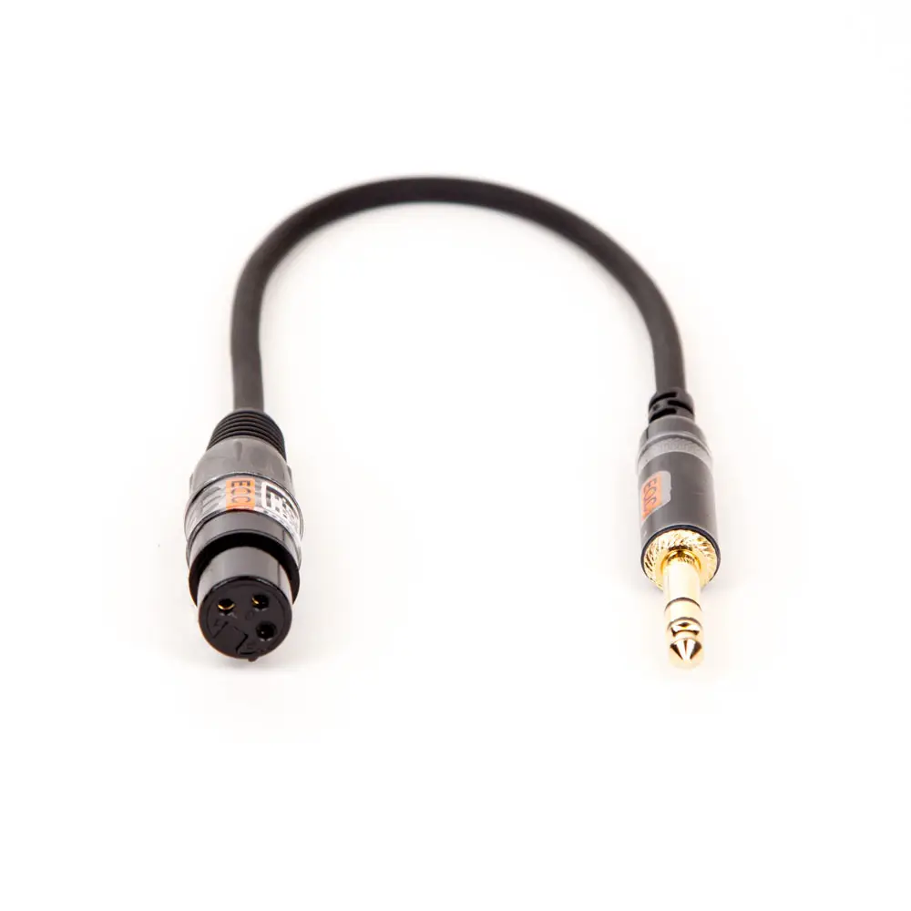 XLR Buchse >  6.3mm Stereo Stecker 20m Adapterkabel