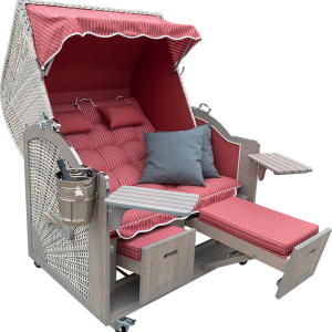 Strandkorb der Premiumklasse Romance grau lasiert