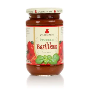 Bio Tomatensauce Basilikum, Zwergenwiese 350g