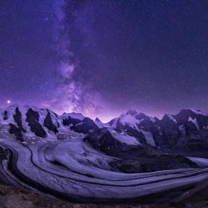 Sternenregen über dem Gletscher
